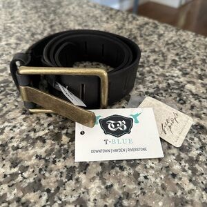 Black Free People leather belt! Size S/M with tags.